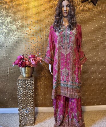 Beautiful dark pink palazzo set