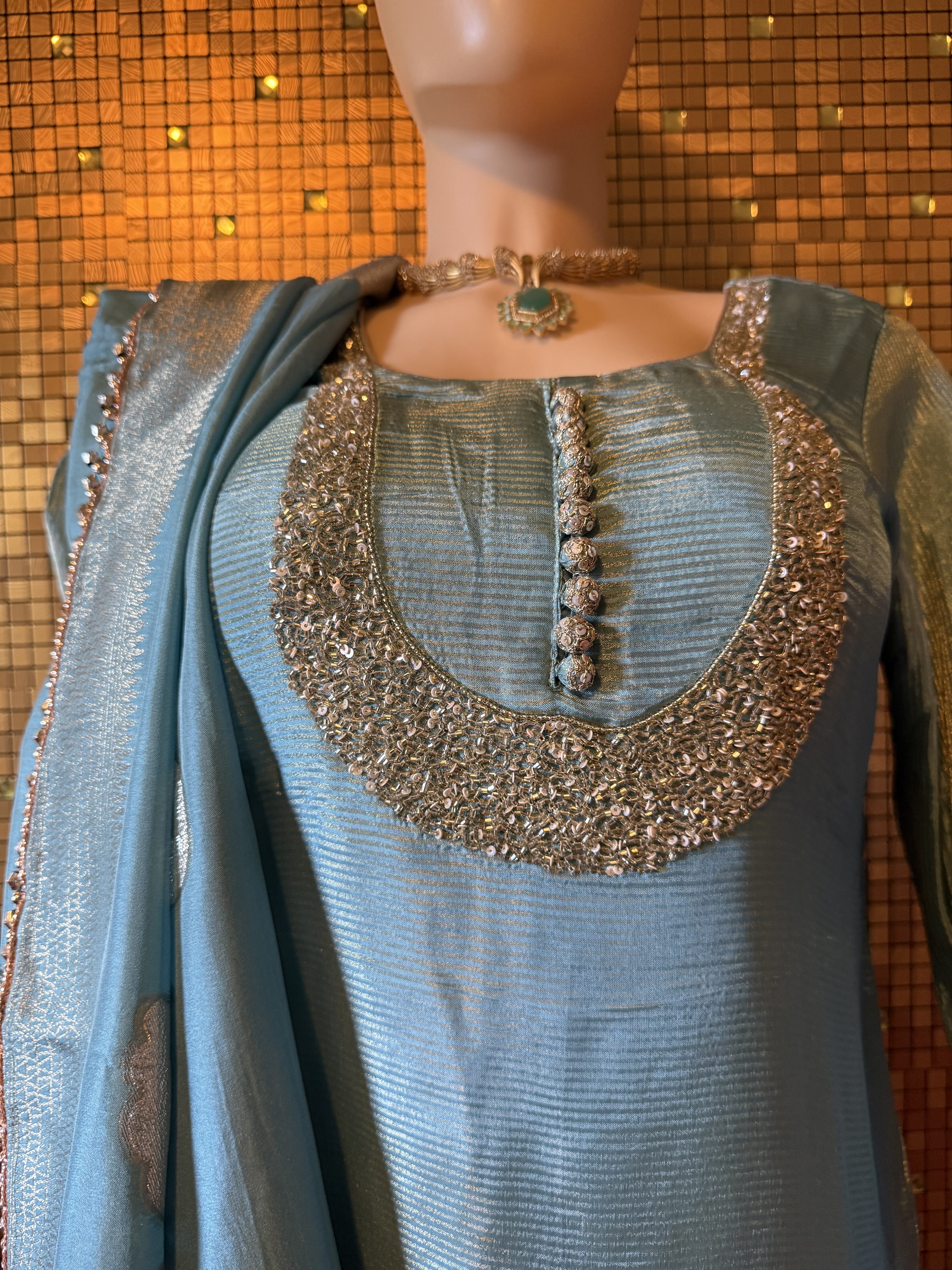 Light blue suit with farsi pant - Image 2