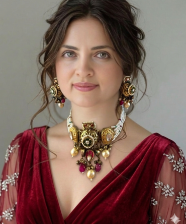 Beautiful Rajwadi necklace set