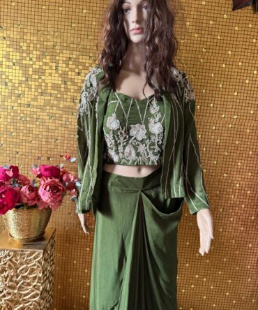 Indo western - Olive Green (dark)