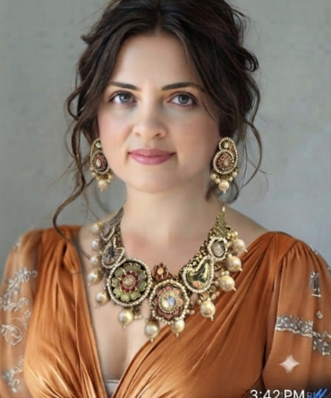 Gold plated Rajwadi neckless set