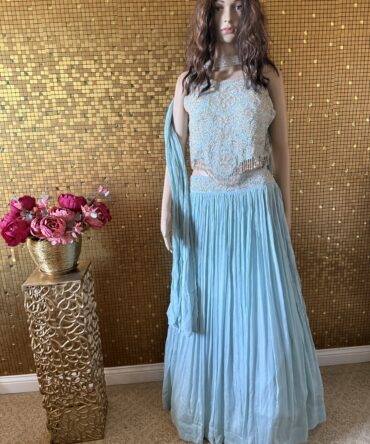 Very trendy Light blue lehanga skirt