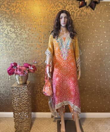 Beautiful ethnic concept bhandhani kaftan