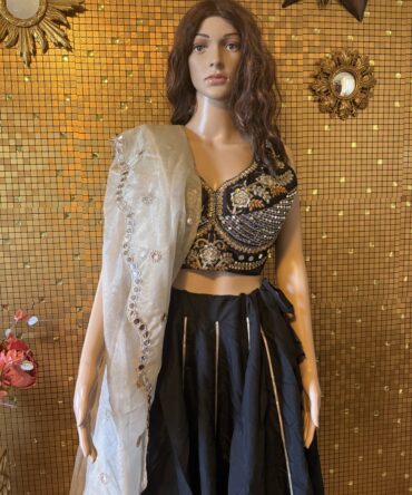 Stunning black lehenga set