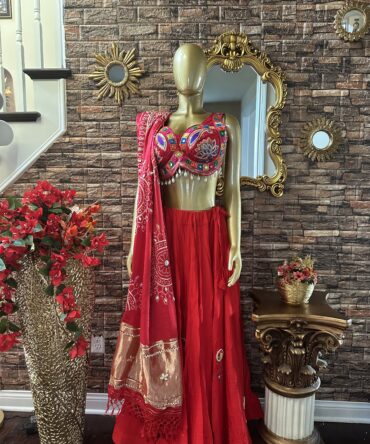 Red lehenga set