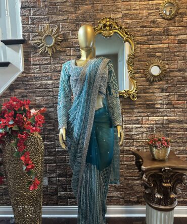 Beautiful blue color saree