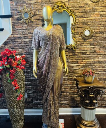 Beautiful heavily embroidered saree