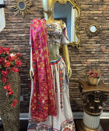 Beautiful white elegant lehenga skirt