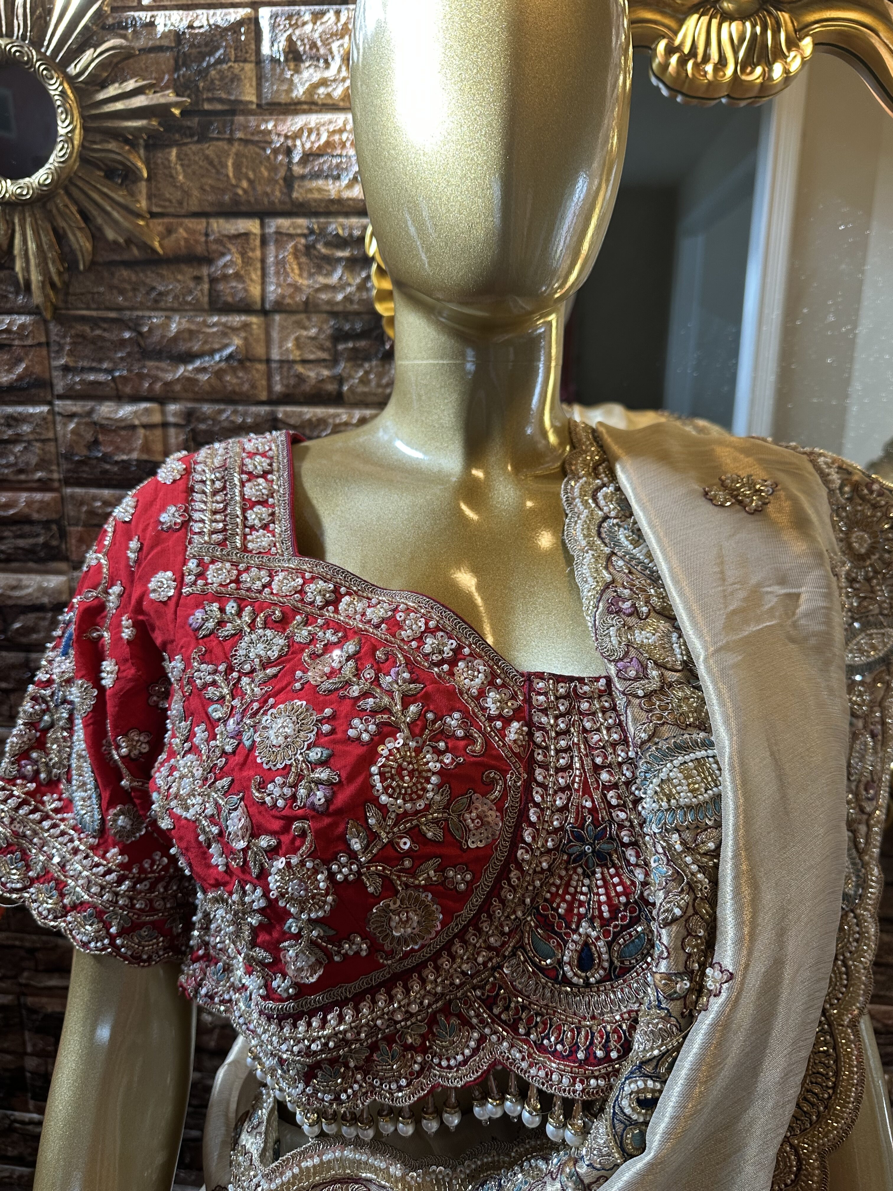 Stunning Ivory biege color saree - Image 7
