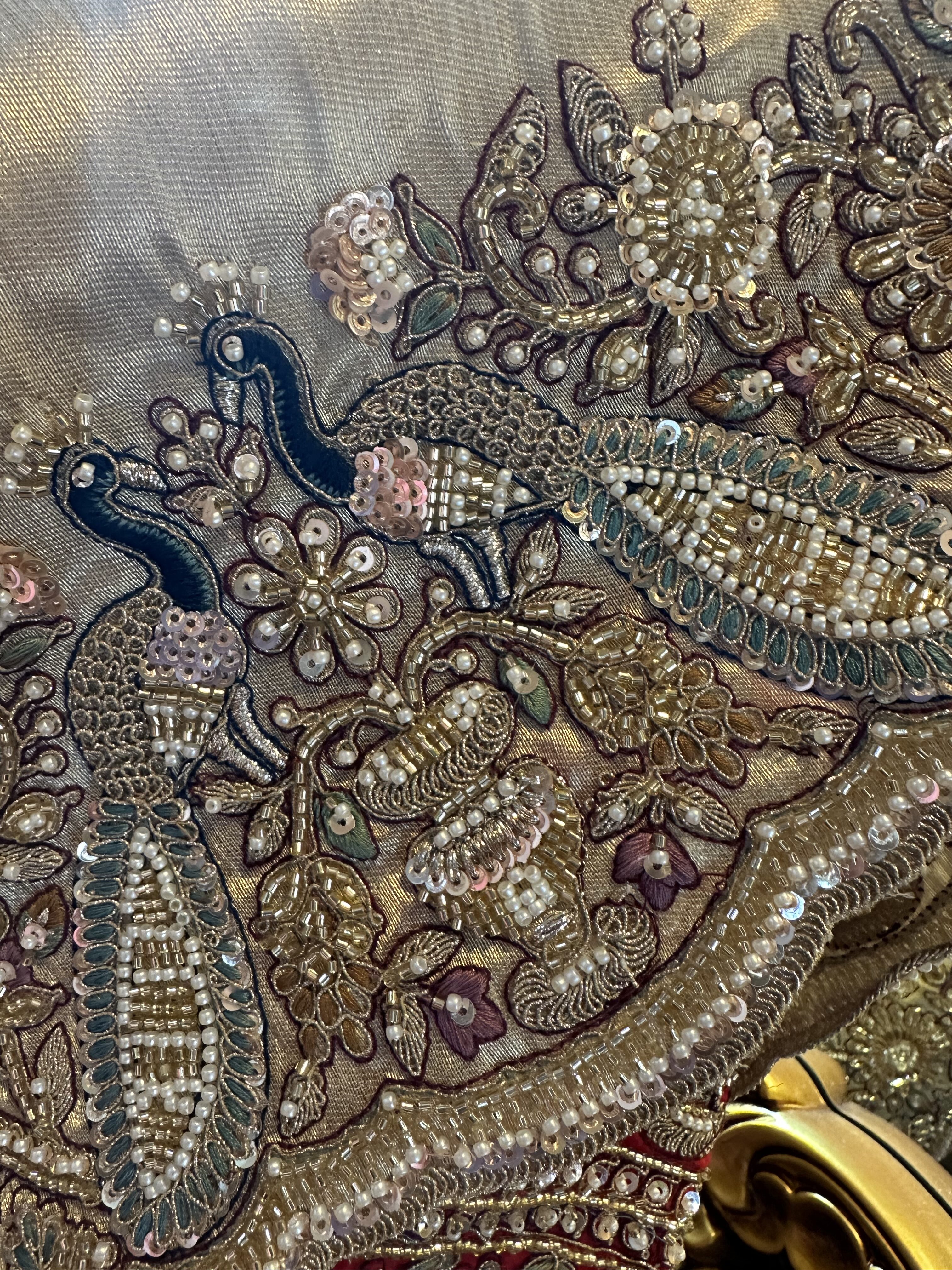 Stunning Ivory biege color saree - Image 5