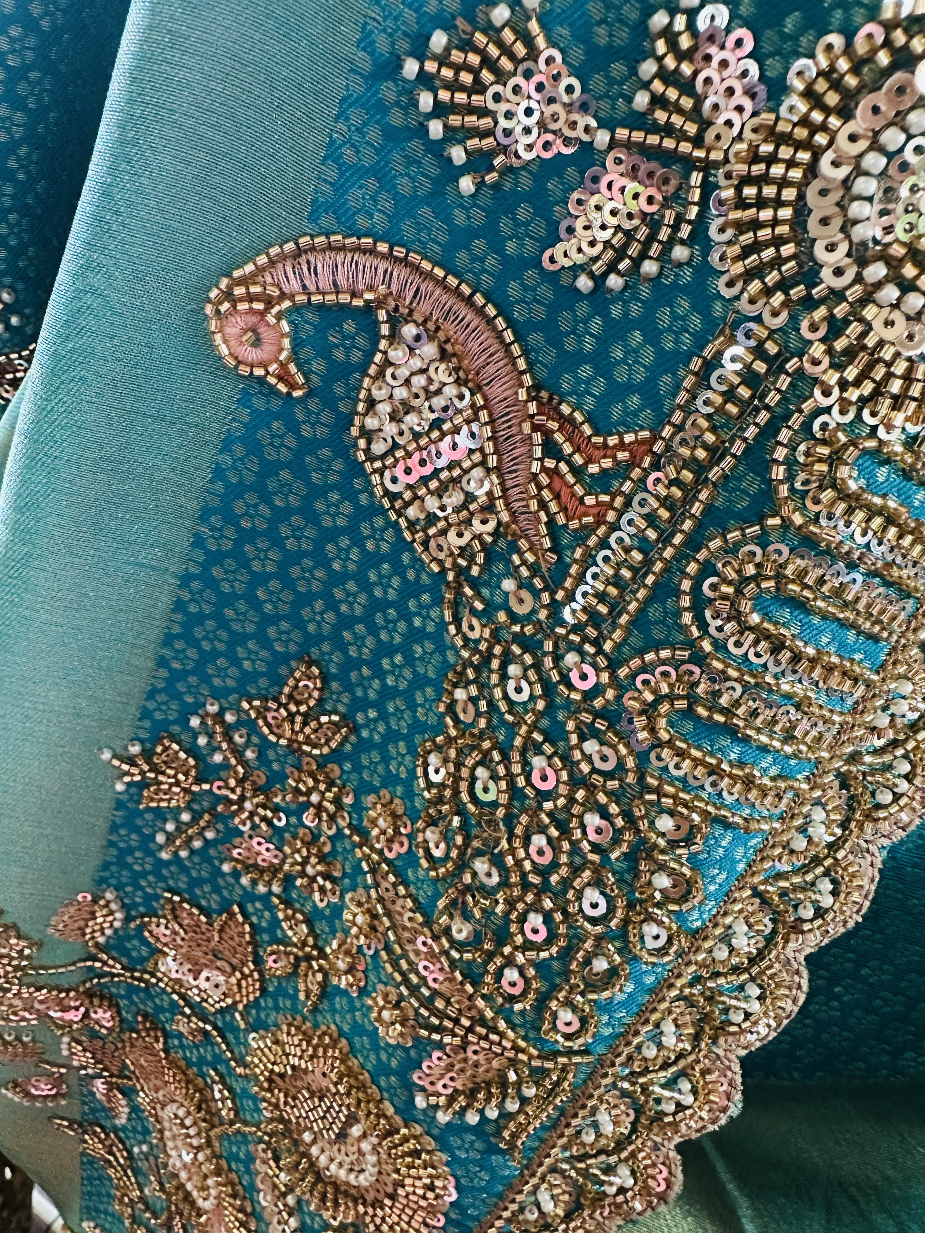 Stunning blue saree - Image 5
