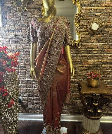 Heavy embroidered saree