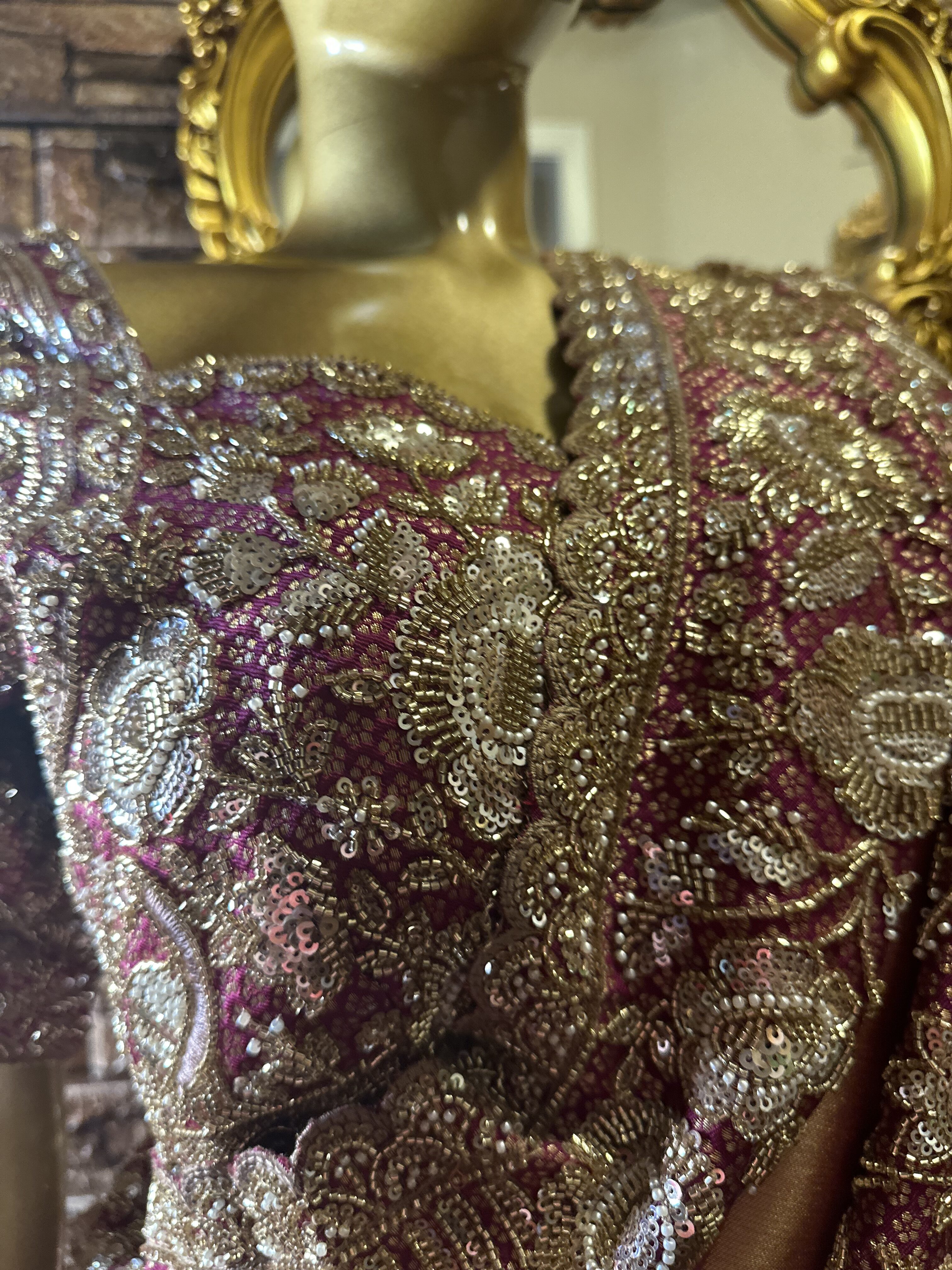 Heavy embroidered saree - Image 2