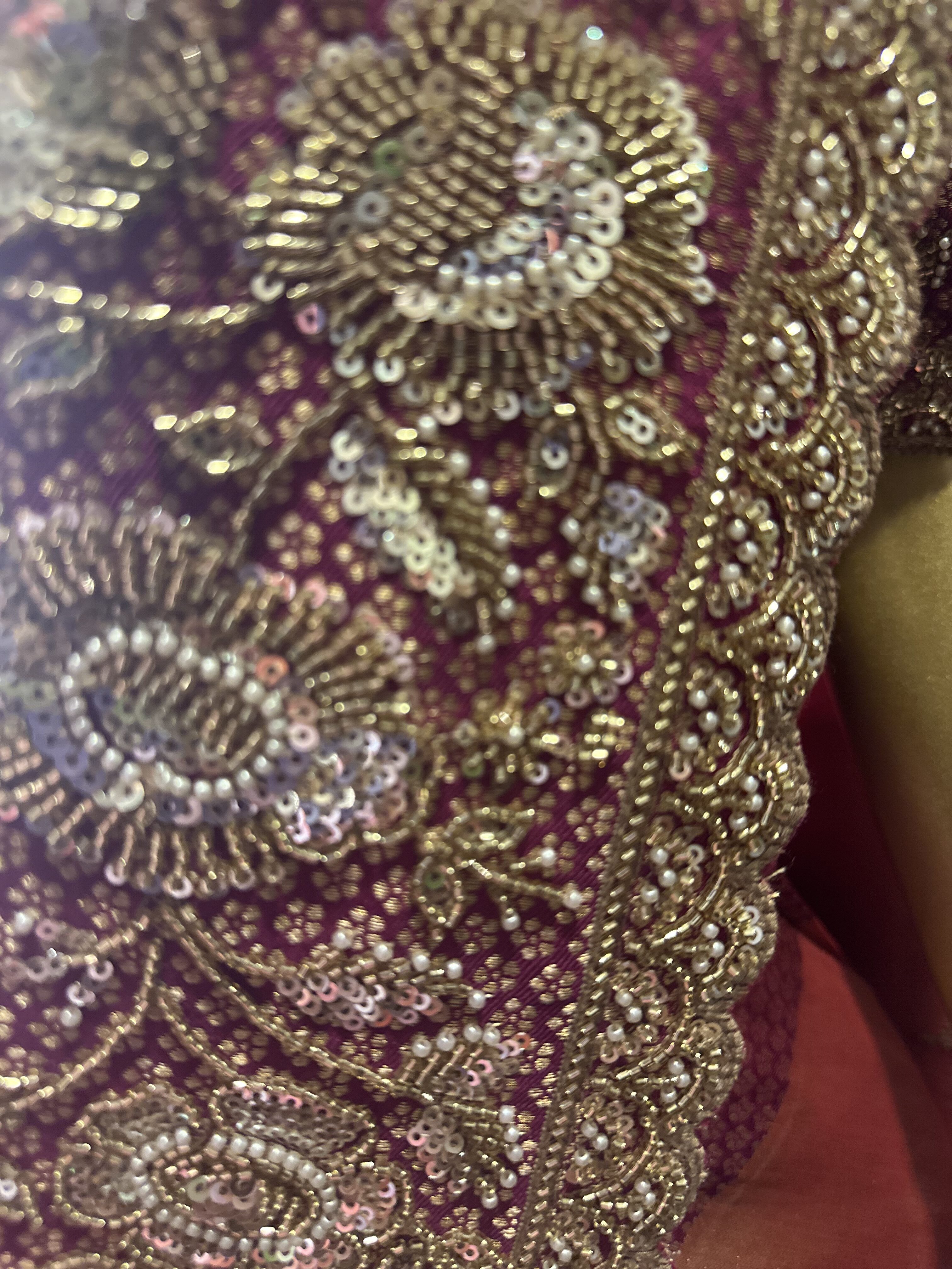 Heavy embroidered saree - Image 3