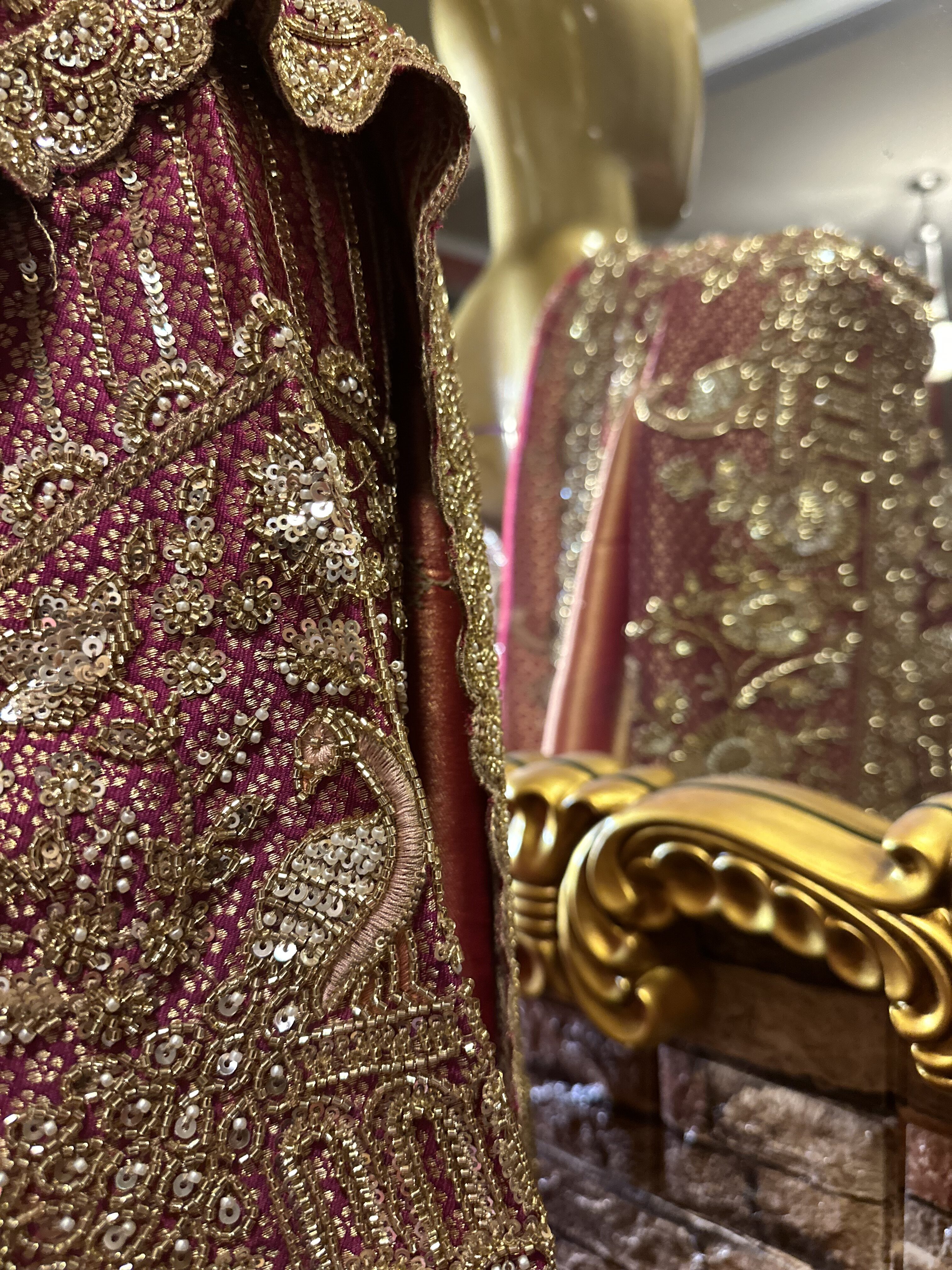 Heavy embroidered saree - Image 4