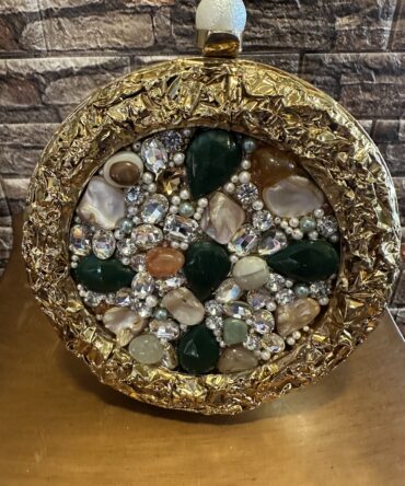 Beautiful with stone work clutch