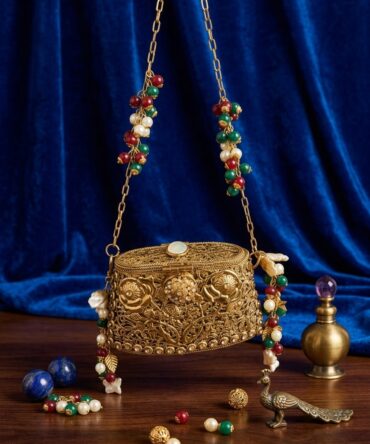 Kashmiri brass clutch