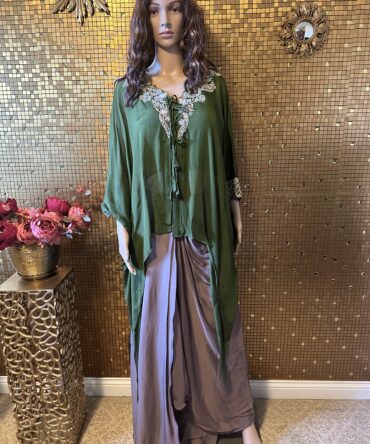 Beautiful indo western draped skirt set