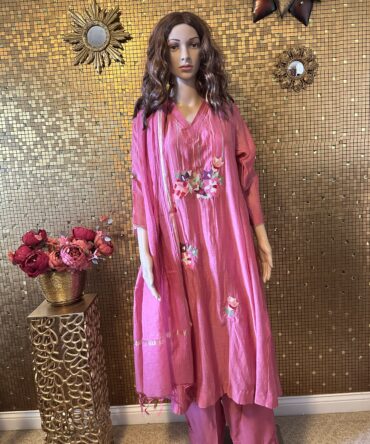 Mul cotton elegant  pink suit