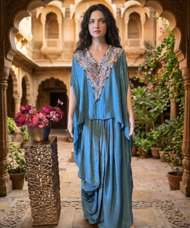 Beautiful indo western set with hand embroidery