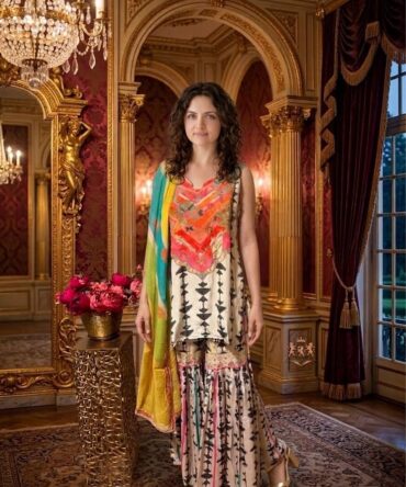 Beautiful sharara set with stunning yok