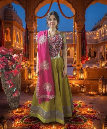 Beautiful Navratri concept lahenga skirt