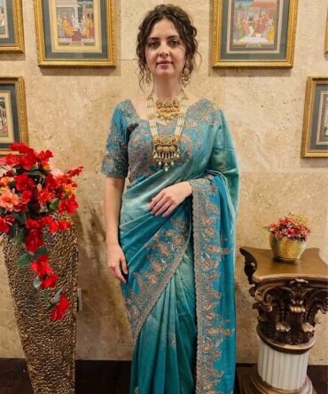 Stunning blue saree