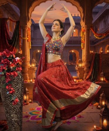 Beautiful red Navratri lahenga