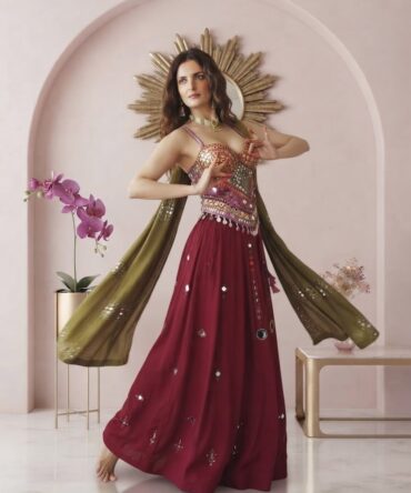 Beautiful corset with lehenga