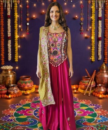 Very Beautiful  Navratri corset lahenga