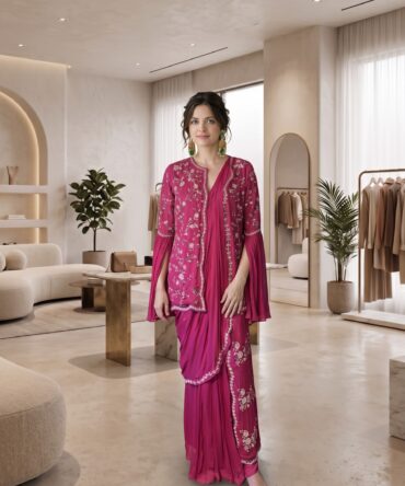 Beautiful jacket style saree